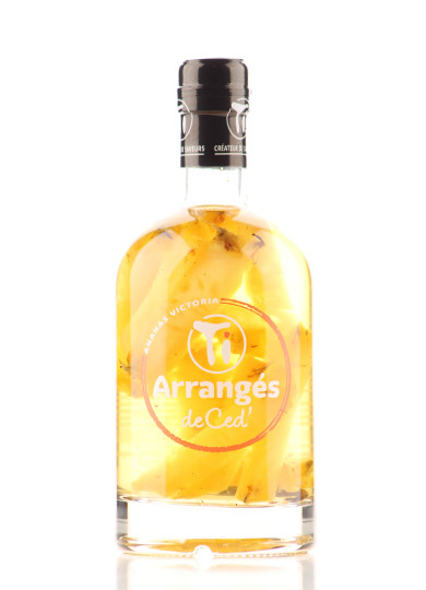 COFFRET RHUM ARRANGE TI CED ANANAS VICTORIA 2 VERRES